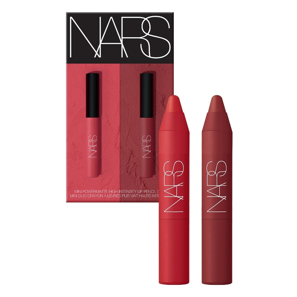 🆕 NARS Mini Powermatte Lip Pencil Duo in Shades: Dragon Girl & Cruella Gift Set